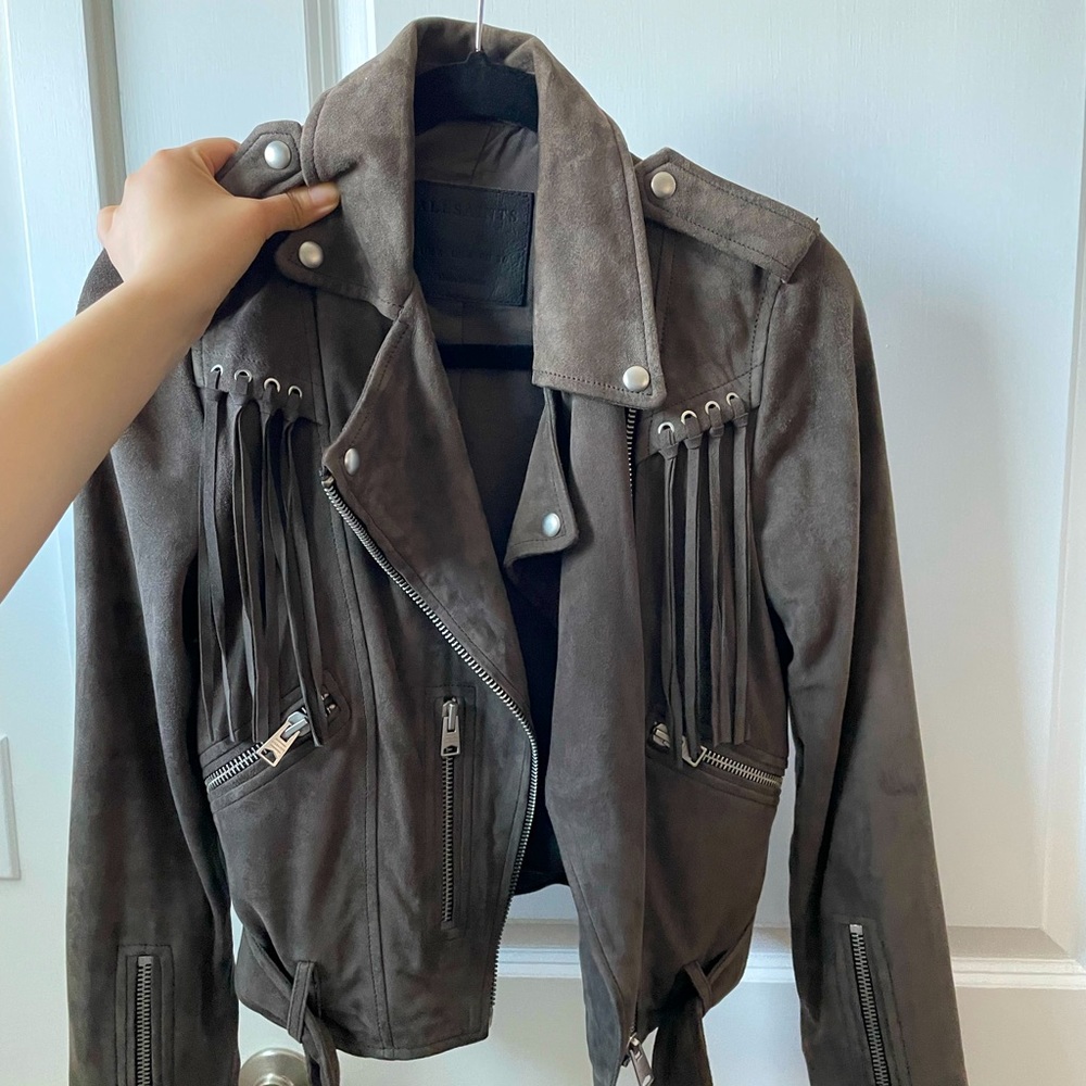 allsaints leather jacket